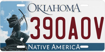 OK license plate 390AOV