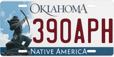 OK license plate 390APH