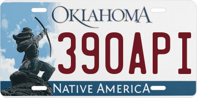 OK license plate 390API