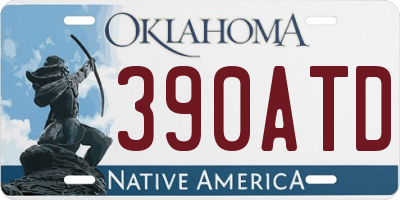 OK license plate 390ATD