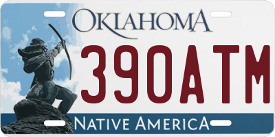 OK license plate 390ATM
