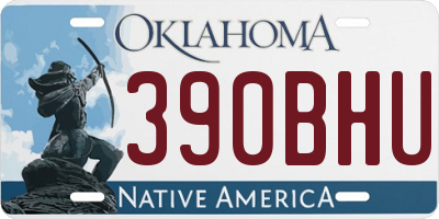 OK license plate 390BHU