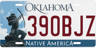 OK license plate 390BJZ