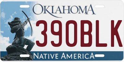 OK license plate 390BLK