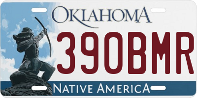 OK license plate 390BMR