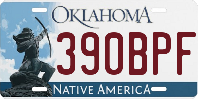 OK license plate 390BPF