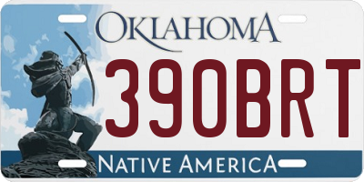OK license plate 390BRT
