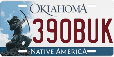 OK license plate 390BUK