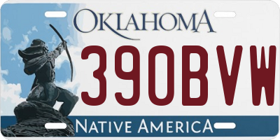 OK license plate 390BVW