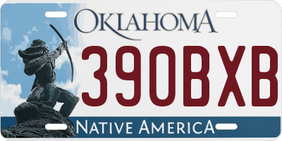 OK license plate 390BXB