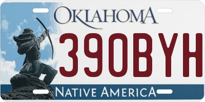 OK license plate 390BYH
