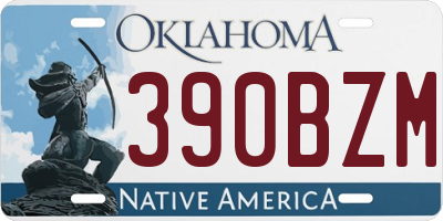 OK license plate 390BZM