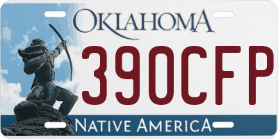 OK license plate 390CFP