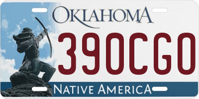 OK license plate 390CGO