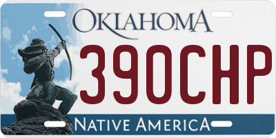 OK license plate 390CHP
