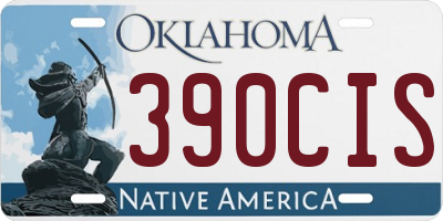 OK license plate 390CIS