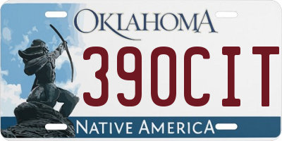 OK license plate 390CIT