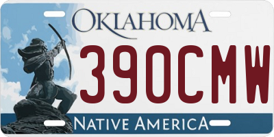 OK license plate 390CMW