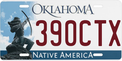 OK license plate 390CTX