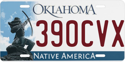 OK license plate 390CVX