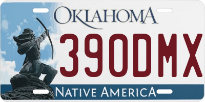 OK license plate 390DMX