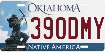 OK license plate 390DMY