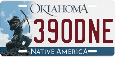 OK license plate 390DNE