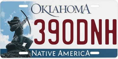 OK license plate 390DNH