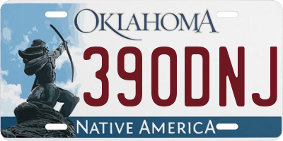 OK license plate 390DNJ