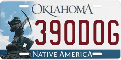 OK license plate 390DOG