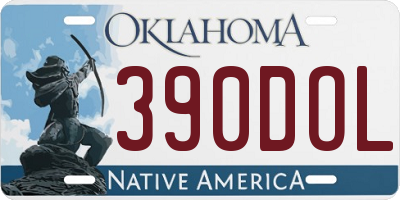 OK license plate 390DOL