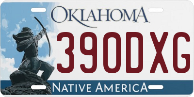 OK license plate 390DXG