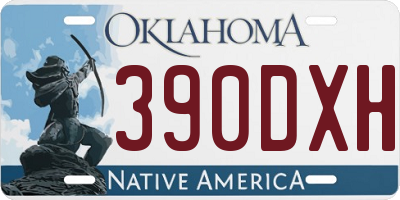 OK license plate 390DXH
