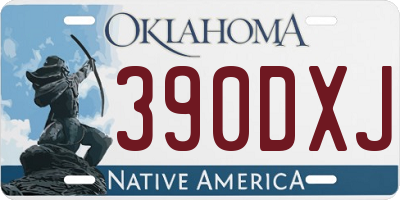 OK license plate 390DXJ