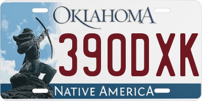 OK license plate 390DXK