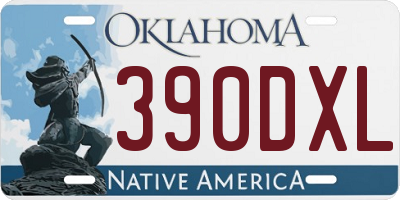 OK license plate 390DXL