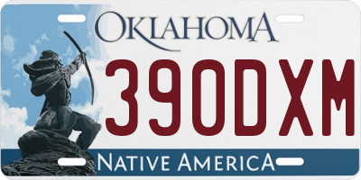 OK license plate 390DXM