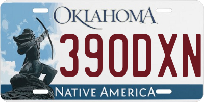 OK license plate 390DXN