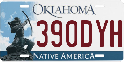 OK license plate 390DYH