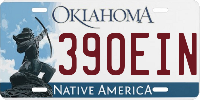 OK license plate 390EIN
