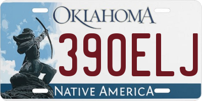 OK license plate 390ELJ