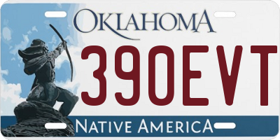 OK license plate 390EVT