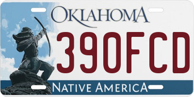 OK license plate 390FCD