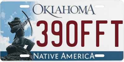 OK license plate 390FFT