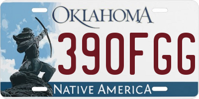 OK license plate 390FGG