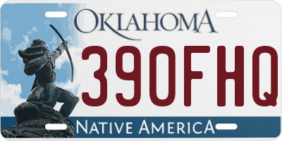 OK license plate 390FHQ