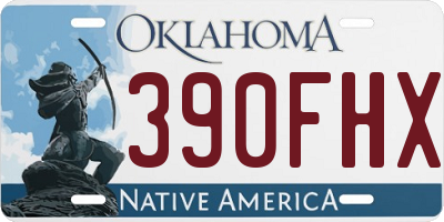 OK license plate 390FHX