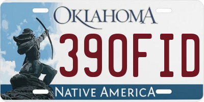 OK license plate 390FID