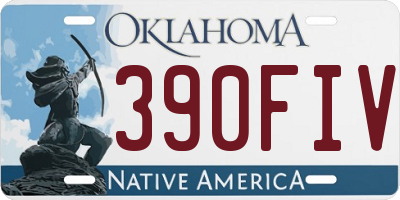 OK license plate 390FIV