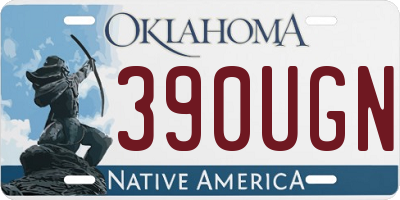 OK license plate 390UGN